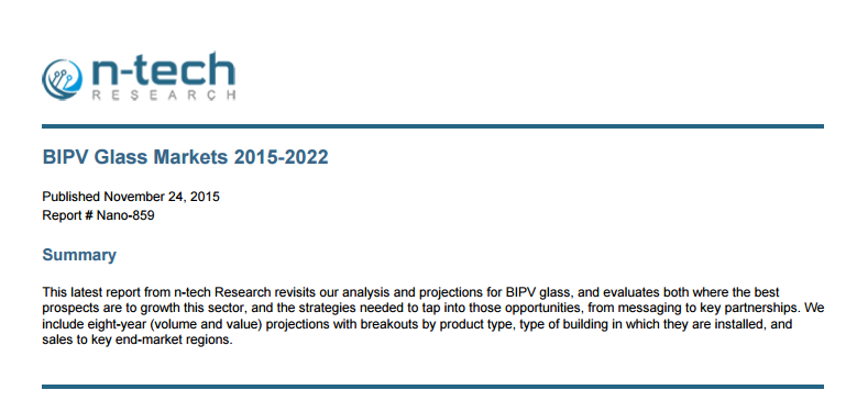 �쌎��n-tech��˾��BIPV�����Ј����(2015-2022)���t